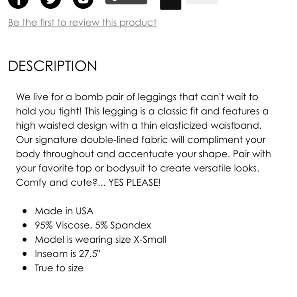 Naked Wardrobe Black Leggings •LAST 1• - Picture 6 of 6